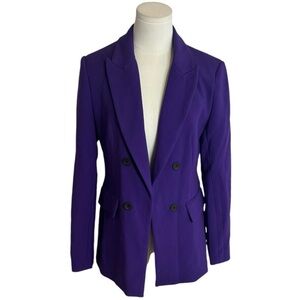 HOUSE OF HARLOW 1960 Purple Blazer Jacket sz S‎ Relaxed Fit Oversized Work Party
